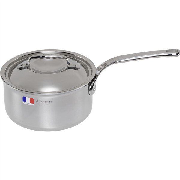 De Buyer Affinity casseruola inox con coperchio 18 cm