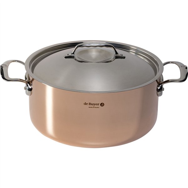 De Buyer Prima Matera pentola p. arrosti rame/inox 28 cm induz.