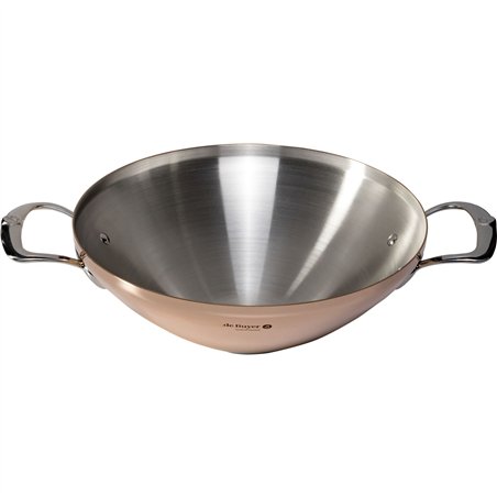 De Buyer Prima Matera Wok rame/inox con 2 manici ind.