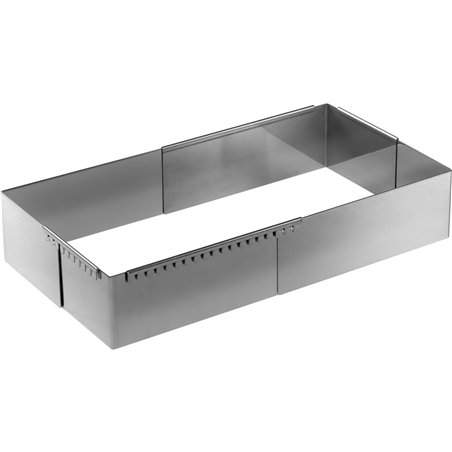 De Buyer cornice per torta inox regolab. 21-40 cm quadrata