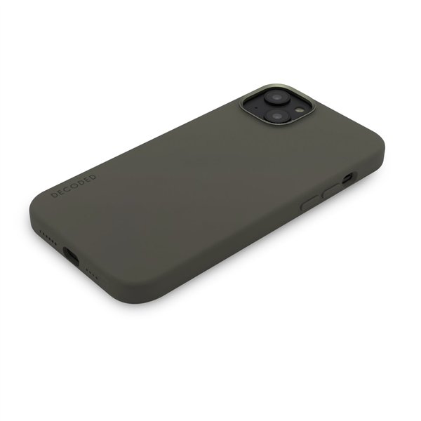 Decoded AntiMicrobial Silicone cover post.iPhone 14 Plus Olive