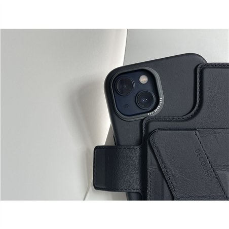 Decoded pelle cust. staccabile a portaf. iPhone 14 Plus nero