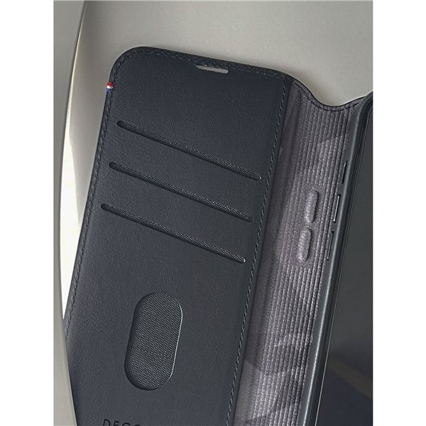 Decoded pelle cust. staccabile a portaf. iPhone 14 Plus nero