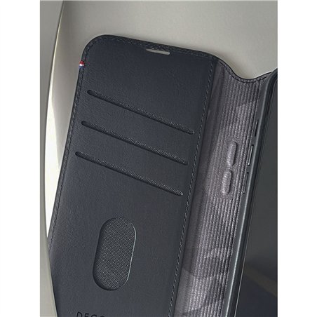 Decoded pelle cust. staccabile a portaf. iPhone 14 Plus nero
