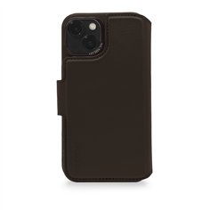 Decoded pelle cust. staccabile a portaf. iP 14Plus marrone ciocc.