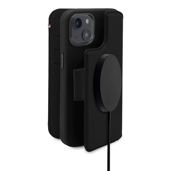 Decoded Leather MagSafe Modu Wallet iPhone 14 Plus nero