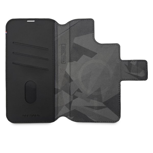 Decoded Leather MagSafe Modu Wallet iPhone 14 Plus nero