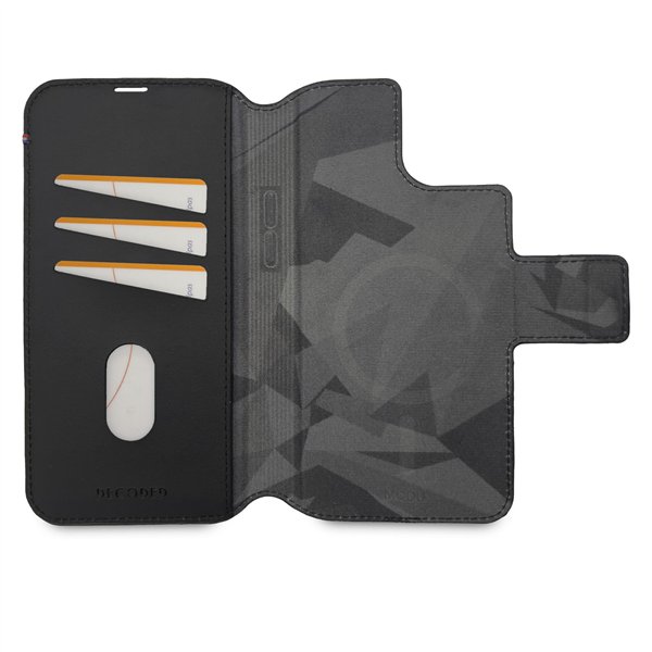 Decoded Leather MagSafe Modu Wallet iPhone 14 Plus nero