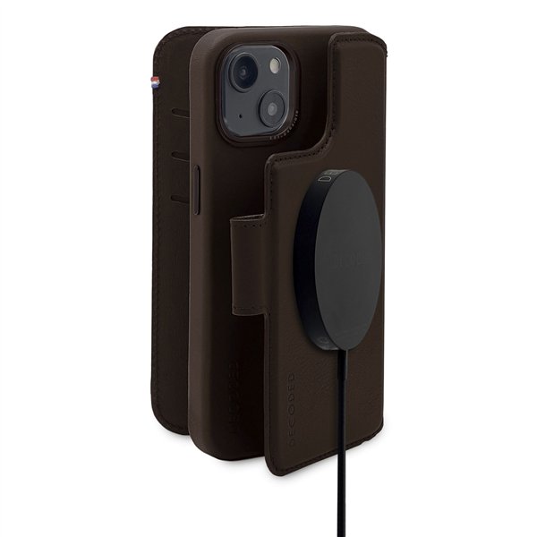Decoded Leather MagSafe Modu Wallet iP 14Plus marrone ciocc.