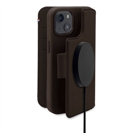 Decoded Leather MagSafe Modu Wallet iP 14Plus marrone ciocc.