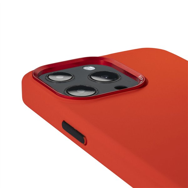 Decoded Silicone cover poster. iPhone 13 Pro Max Brick Red