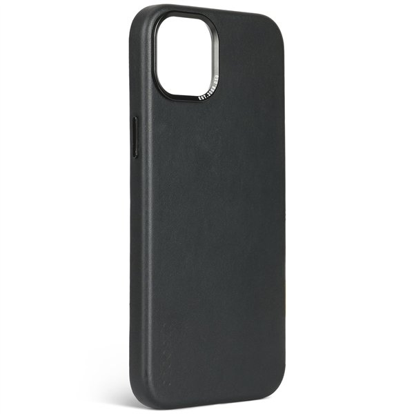 Decoded cover posteriore pelle per iPhone 15 Plus nero