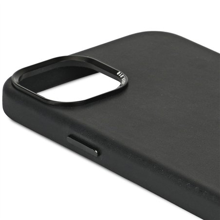 Decoded cover posteriore pelle per iPhone 15 Plus nero