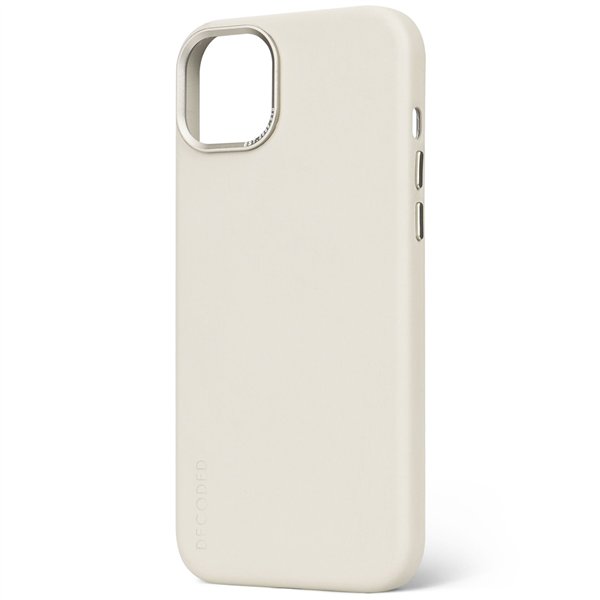 Decoded cover posteriore pelle per iPhone 15 Plus Clay