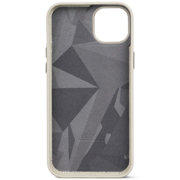 Decoded cover posteriore pelle per iPhone 15 Plus Clay