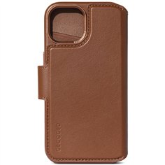 Decoded custodia portaf. pelle stacc. per iPhone 15 Plus Tan