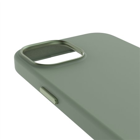 Decoded AntiMicrobial Silicone cover post. iP 15 Plus salvia