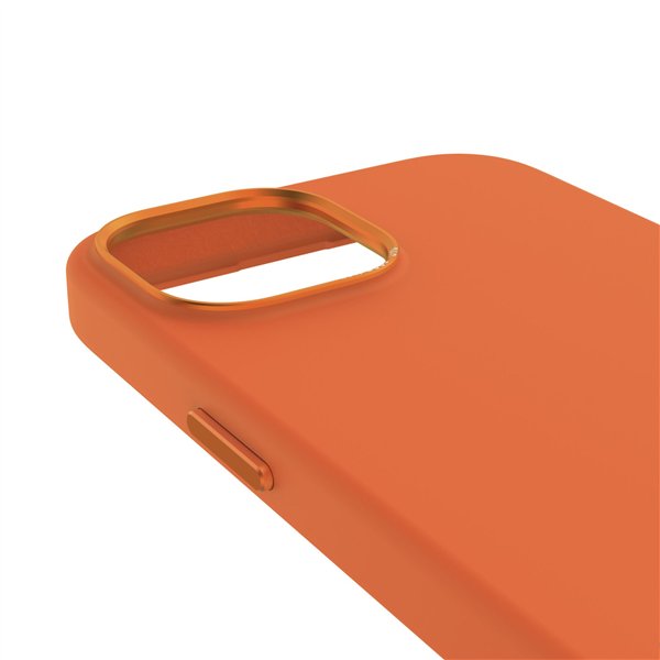Decoded AntiMicrobial Silicone cover pos.iPhone 15 Plus Apricot
