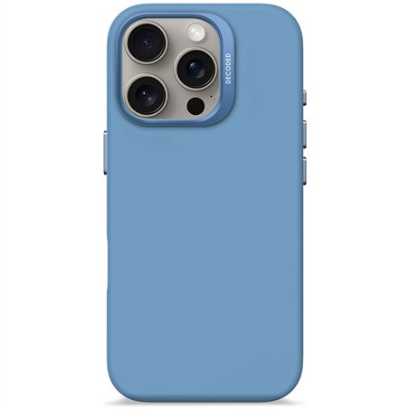 Decoded AntiMicrobial Silicone cust.post. iPhone 16 Pro azzurro