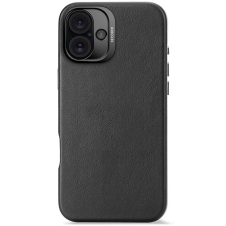 Decoded cover posteriore pelle iPhone 16 Plus nero
