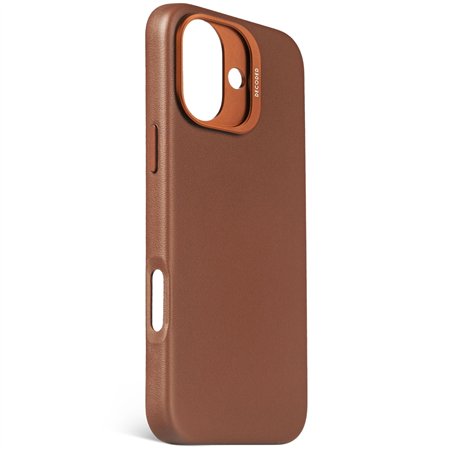Decoded cover posteriore pelle iPhone 16 Plus Tan