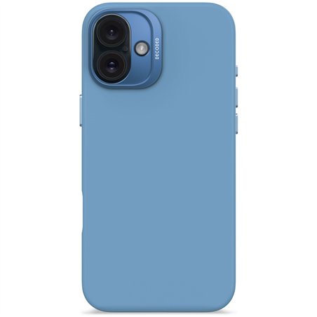 Decoded AntiMicrobial Silicone cover pos.iPhone 16 Plus azzurro