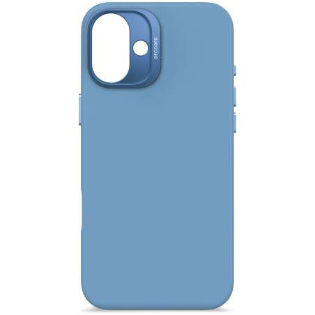 Decoded AntiMicrobial Silicone cover pos.iPhone 16 Plus azzurro