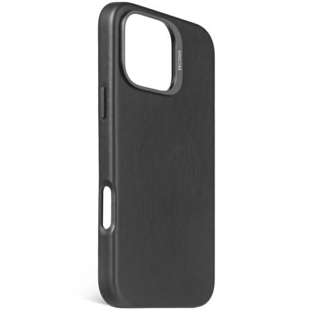 Decoded cover posteriore pelle iPhone 16 Pro Max nero