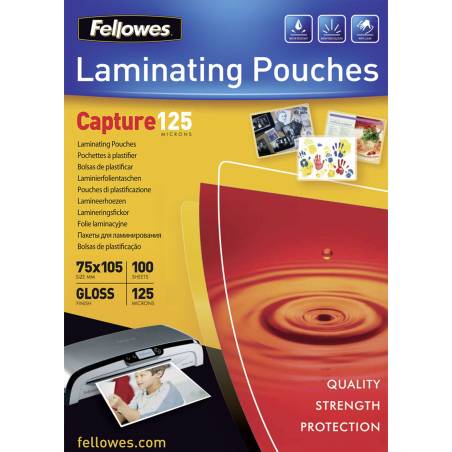 Fellowes  pell. di laminazione 75x105 mm 125 mic lucida