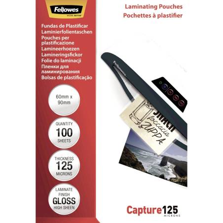 Fellowes pell. di laminazione 60x90 mm 125 mic lucida