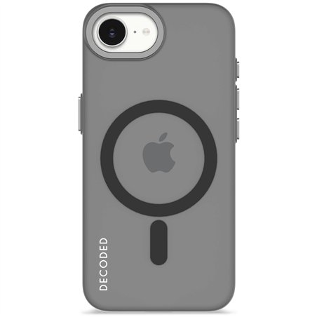 Decoded Recycled cover poster. iPhone 16e trasparente nero