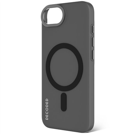Decoded Recycled cover poster. iPhone 16e trasparente nero