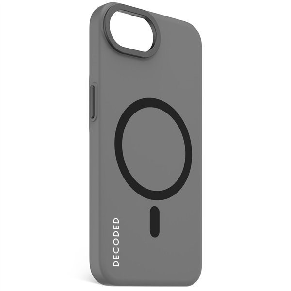 Decoded Recycled cover poster. iPhone 16e trasparente nero