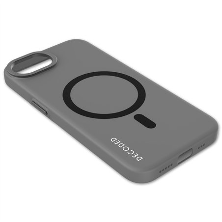 Decoded Recycled cover poster. iPhone 16e trasparente nero