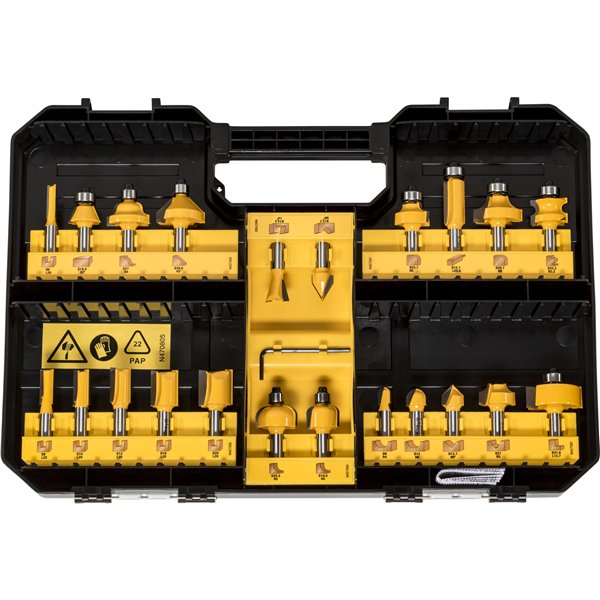 DeWalt DT90017-QZ Fräserset 22-tlg.