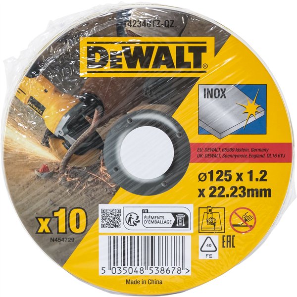 DeWalt DT42340TZ-QZ disco da taglio inox 125mm