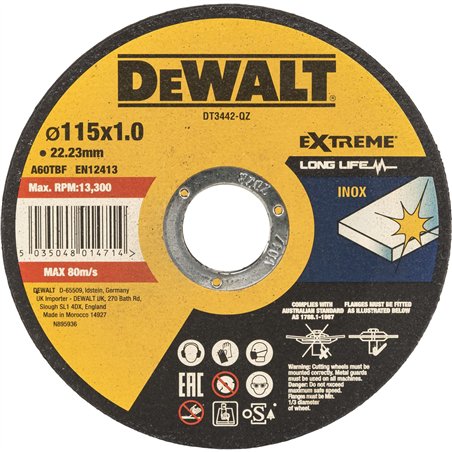 DeWalt DT3442-QZ EXTREME disco da taglio 115mm