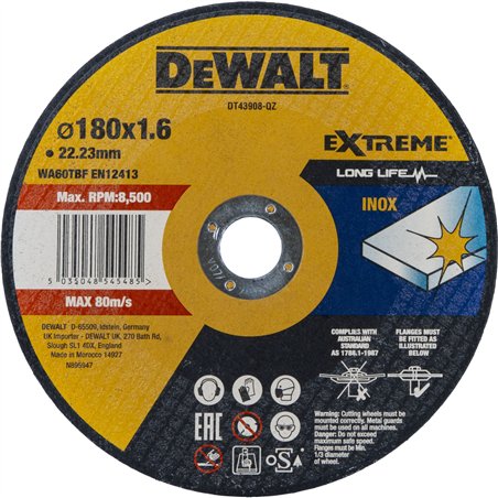 DeWalt DT43908-QZ Metall-Trennscheibe 180mm