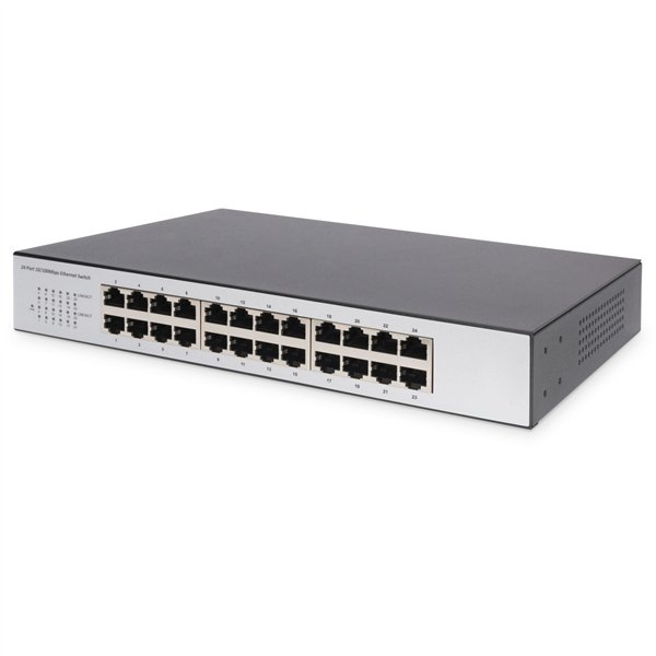 DIGITUS 24-Port Fast Ethernet Switch, Unmanaged