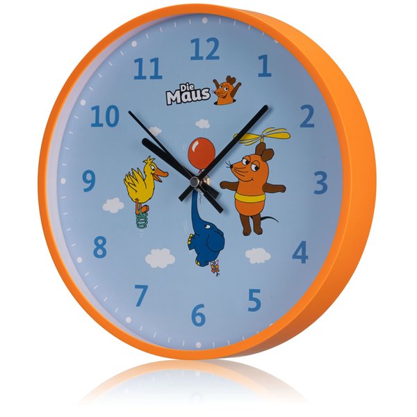 DieMaus orologio parete p. bamb. topo, elefante e papera