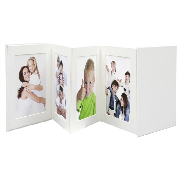 Deknudt Leporello bianco 8x10x15 similpelle 8 Bilder A66DC1 8PH