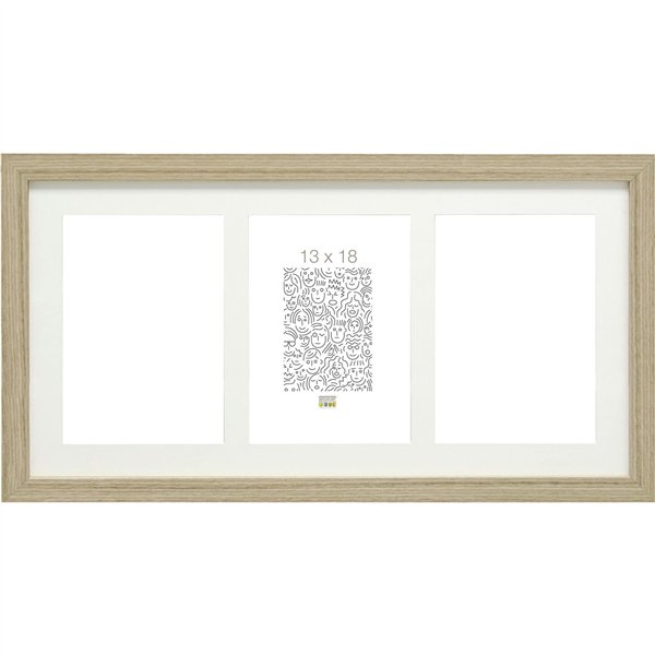 Deknudt S66KB3 Galerie   3x13x18 Holz naturfarbe con Passepartout