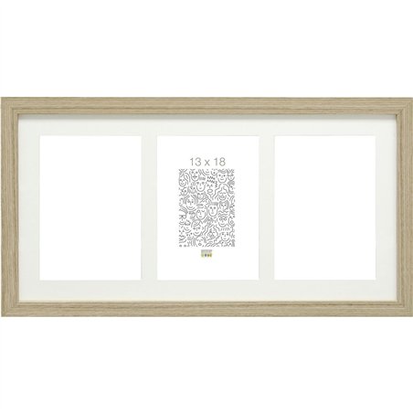 Deknudt S66KB3 Galerie   3x13x18 Holz naturfarbe con Passepartout