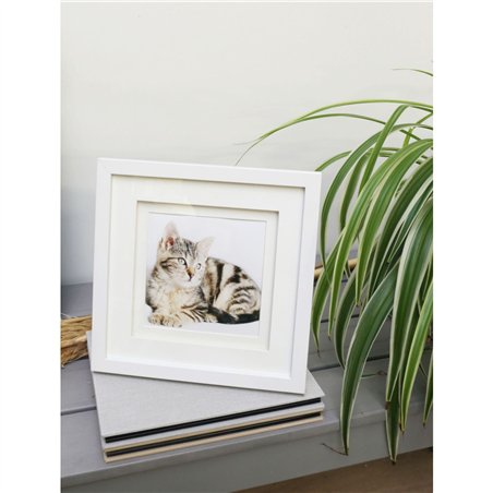 Deknudt S65KK1 bianco 13x13 legno doppio passepartout