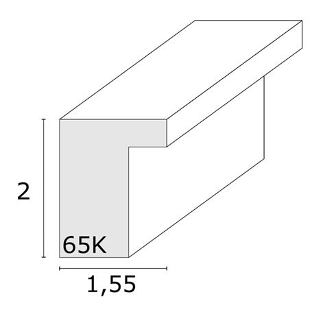 Deknudt S65KK1 bianco 13x13 legno doppio passepartout