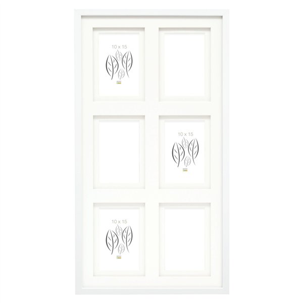 Deknudt S65KK1 bianco 6x10x15 legno cornice m.doppio passepar.