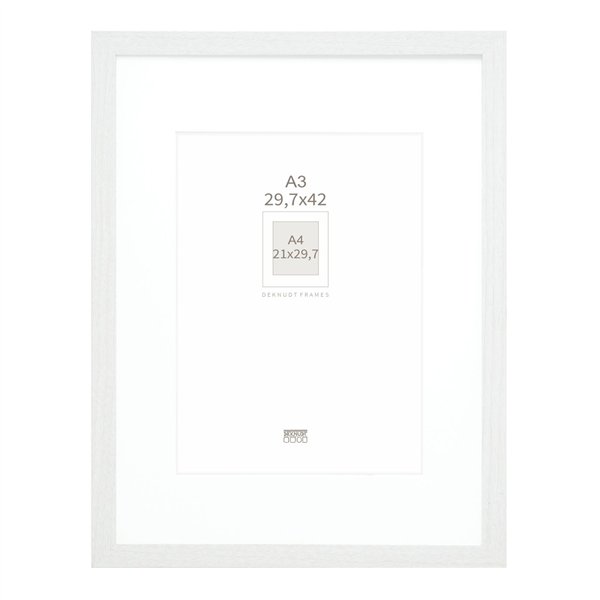 Deknudt S66KF1 P1 DIN A3 29,7x42 legno bianco con passepartout