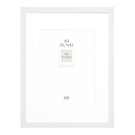 Deknudt S66KF1 P1 DIN A3 29,7x42 legno bianco con passepartout