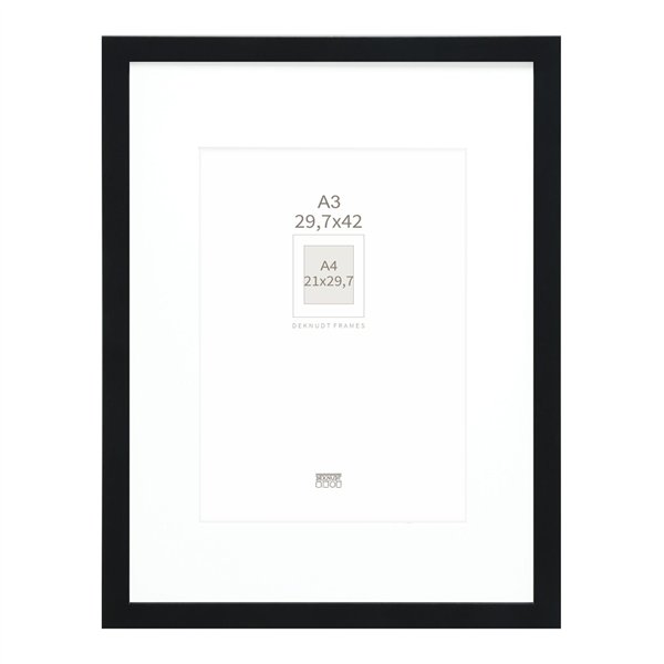Deknudt S66KF2 P1 DIN A3 29,7x42 legno nero con passepartout