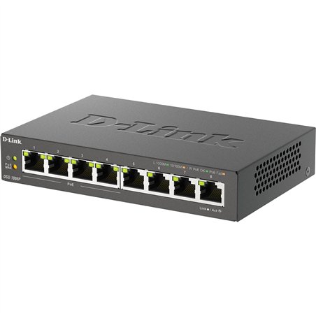 D-Link DGS-1008P/E 8-Port Layer2 PoE+ Gigabit Switch